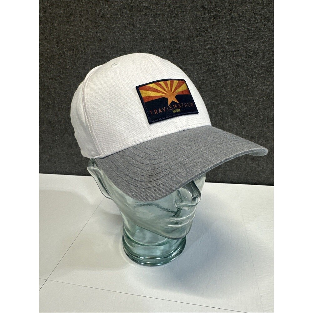 TravisMathew Trucker Hat OS White Arizona Golf Cart Patch Snapback Cap